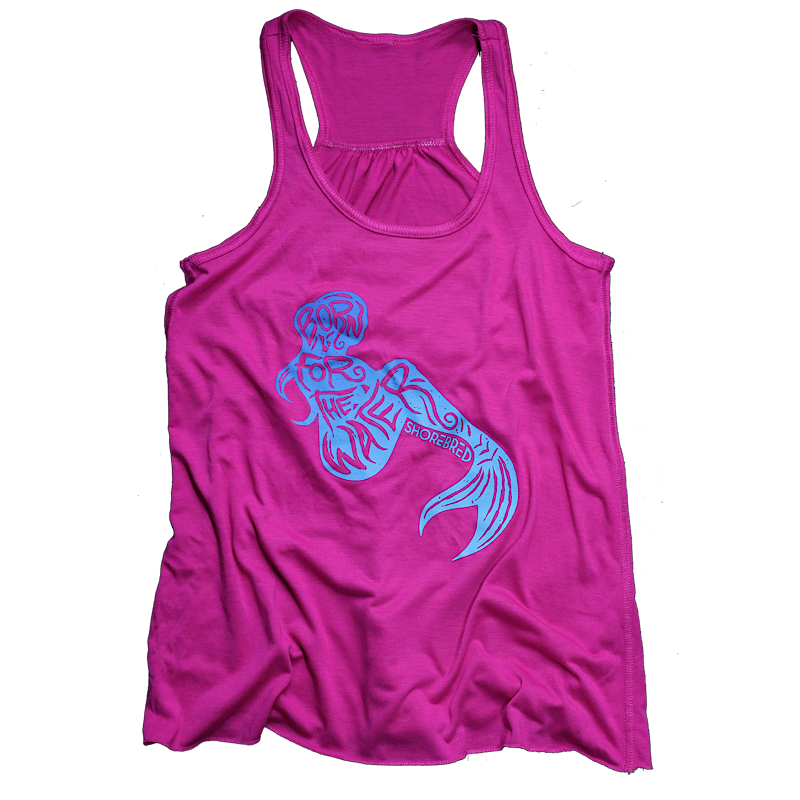 Women's Fuchsia Flowy Racerback Mermaid Tank