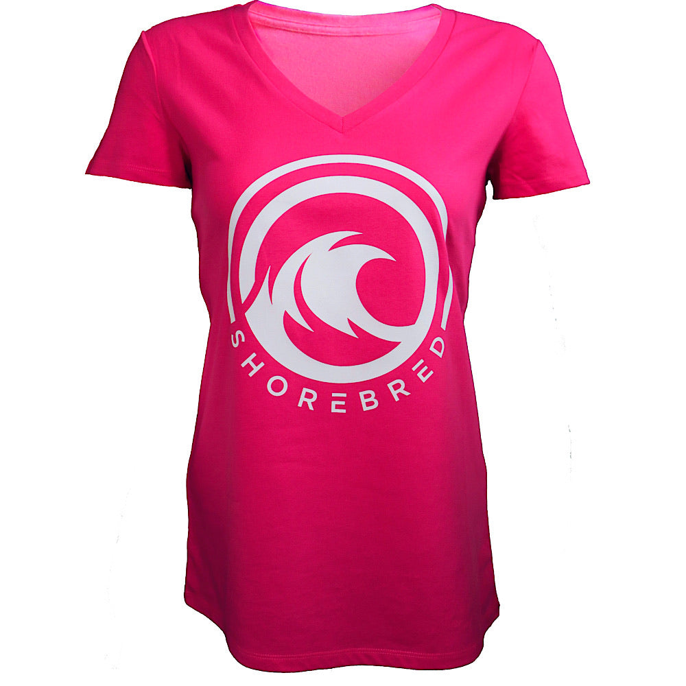 Women’s Pink Wave V-Neck Tee