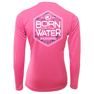 Women's Pink BFTW V-Neck Performance Long Sleeve