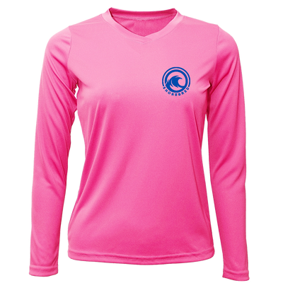 Women's Pink BFTW V-Neck Performance Long Sleeve