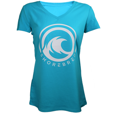 Women’s Teal Wave V-Neck Tee