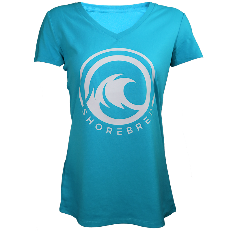 Women’s Teal Wave V-Neck Tee