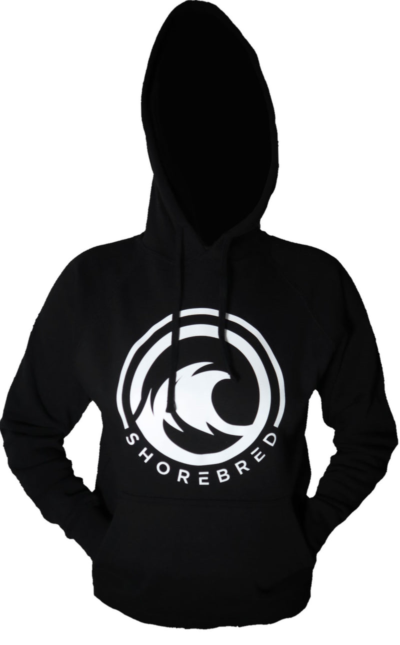 Women's Black Midweight Wave Hoodie