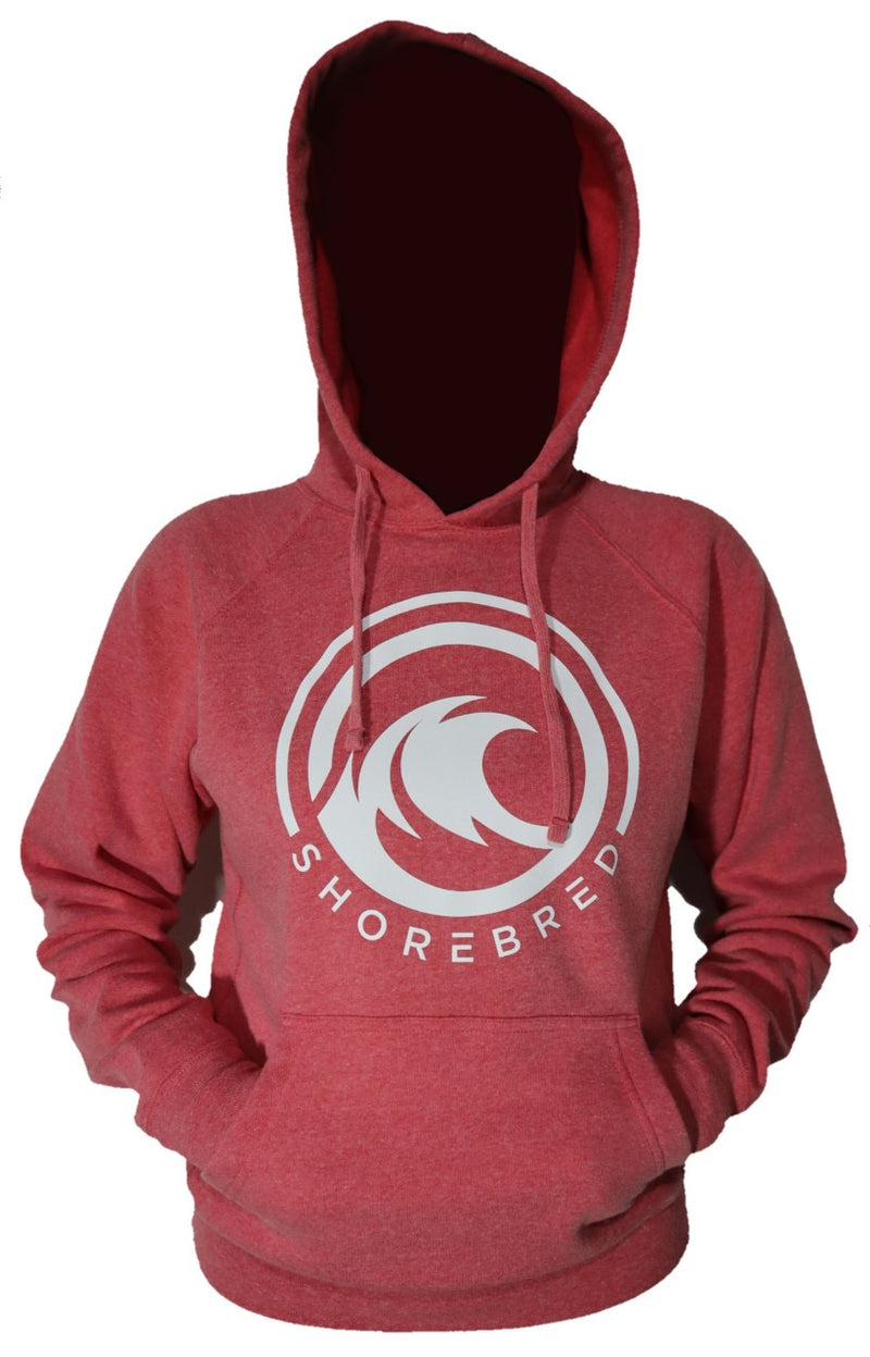 Women's Pink Heather Midweight Wave Hoodie